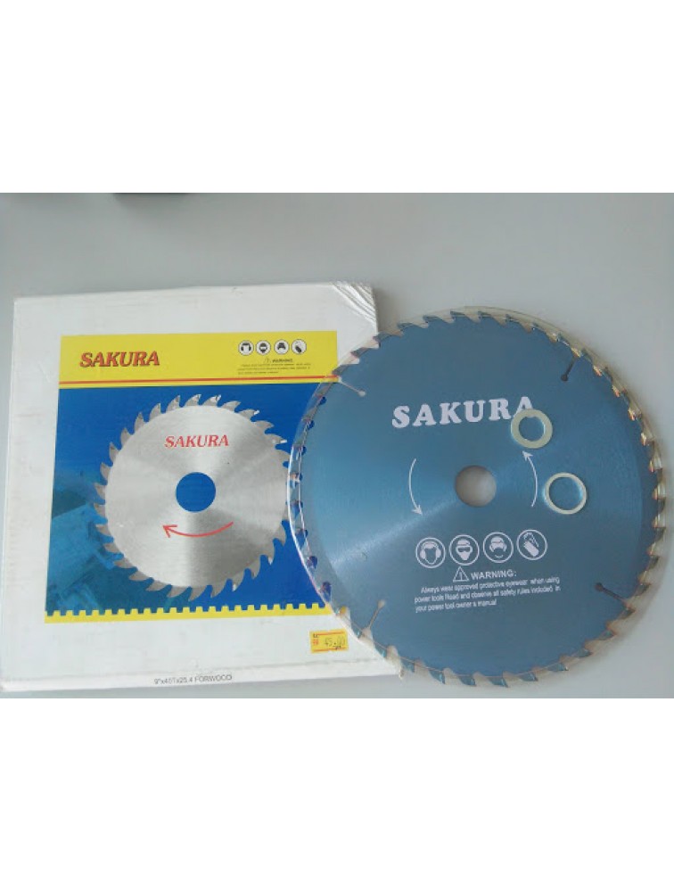 SAKURA-CIRCULAR SAW BLADES(9"- 40T-25.4 FORWOOD)