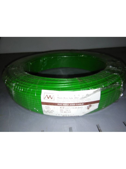 MULTI PVC S/L 4.0MM CABLE (GREEN)