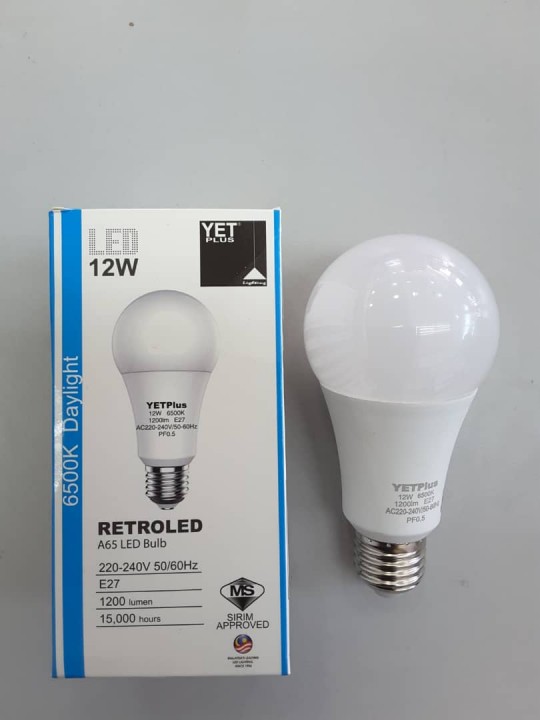 YETPLUS Led 12W E27 Bulb 6500K (SR/DL)