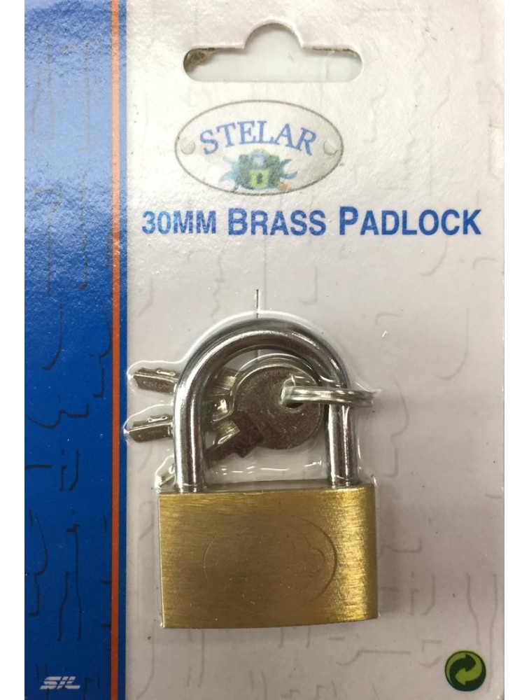 30MM Stelar Brass Pad Lock