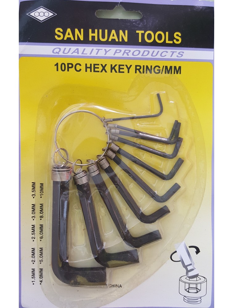 10Pcs (BP) Hex Key Wrench