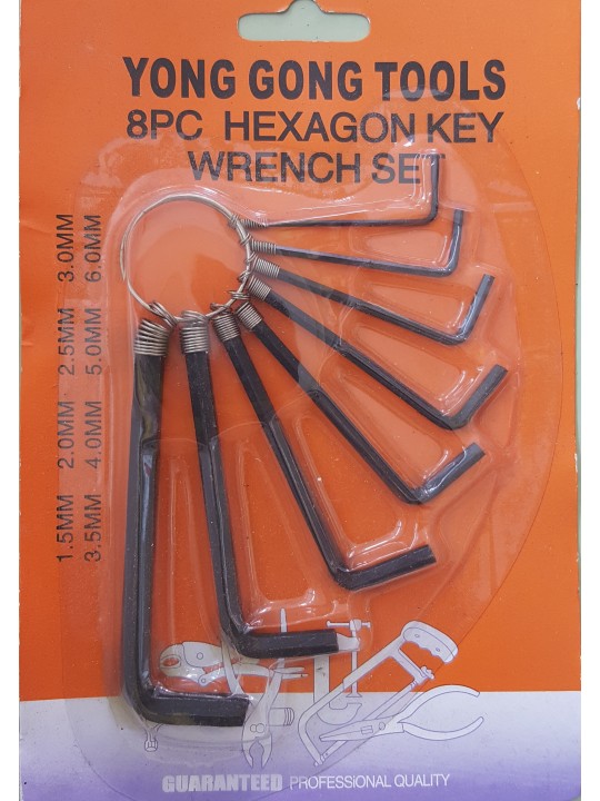 8Pcs (BP) Hex Key Wrench