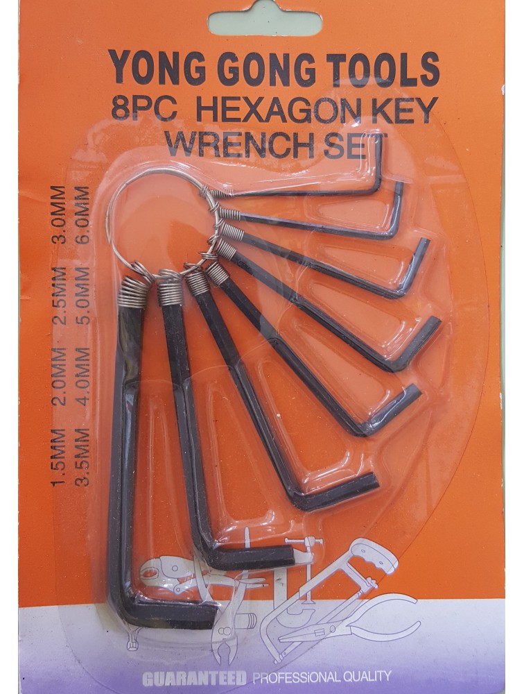 8Pcs (BP) Hex Key Wrench