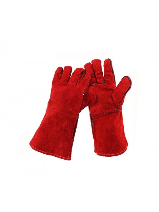 13" WELDING FULL LEATHER GLOVE-RED