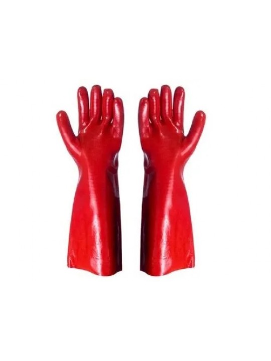 14" PVC CHEMICAL GLOVE RED
